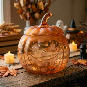 Halloween Candy Container: The Enchanted Pumpkin Jar 9 anh 3 co logo