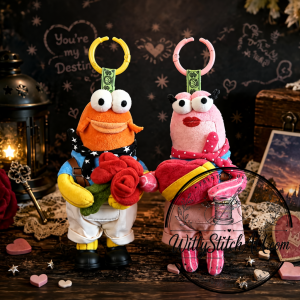 The Romantic Couple Plush Keychain Set 7 1 13