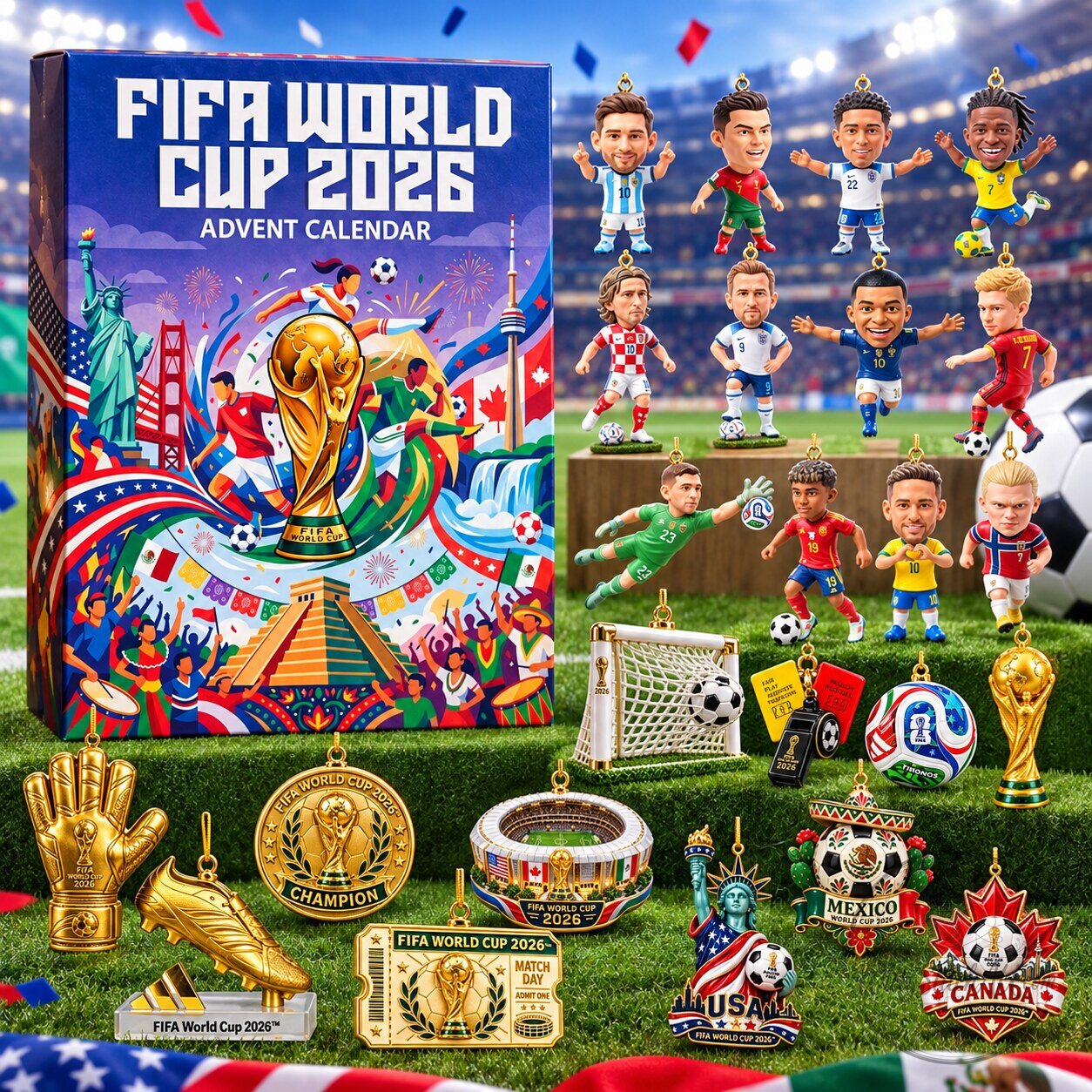 FIFA World Cup 2026 Advent Calendar Soccer Player Christmas