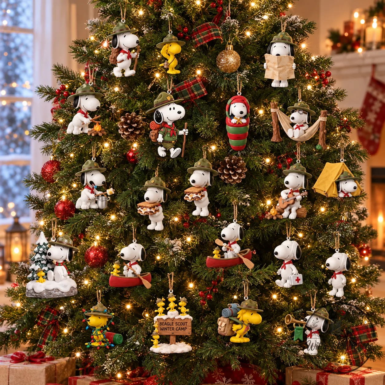 beagle (1) Beagle Scout 2026 Advent Calendar 24 Piece Christmas Ornaments Set Christmas Tree Decorations — image 3