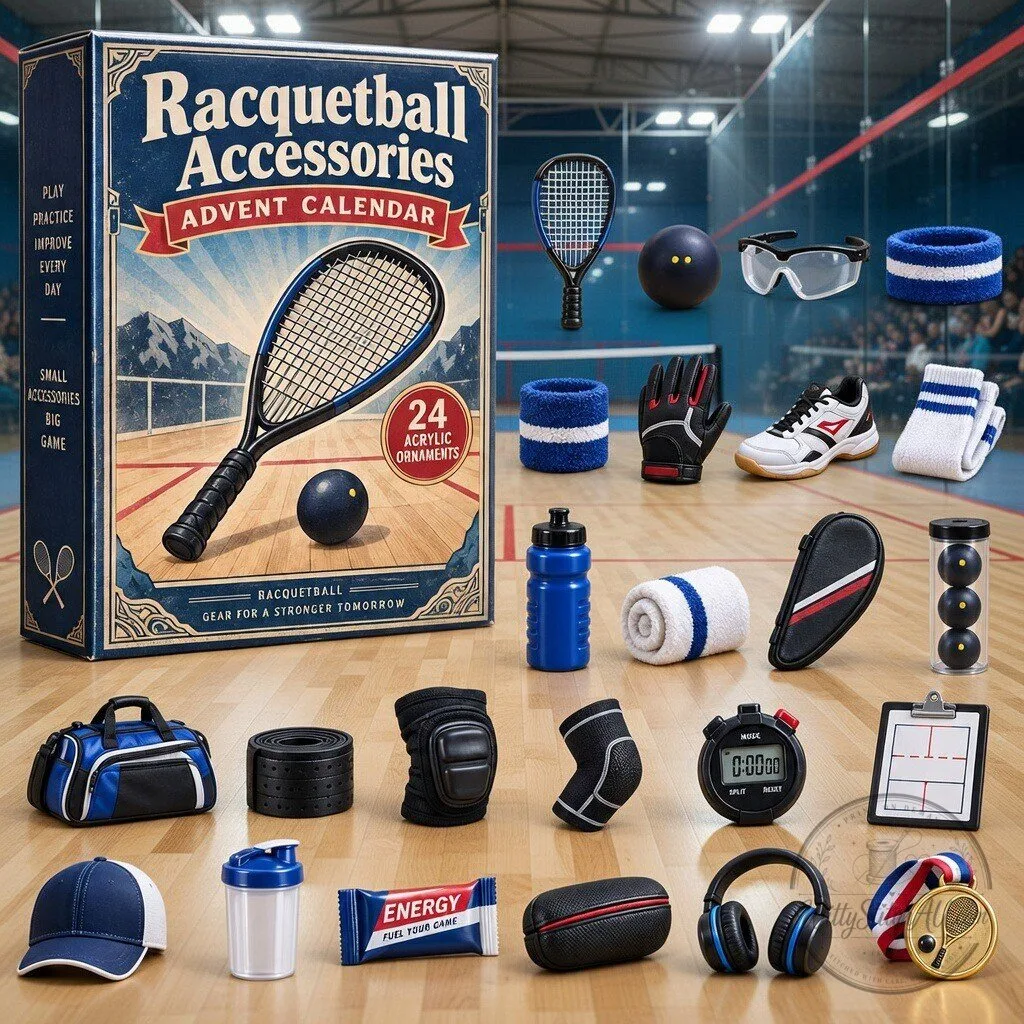 Racquetball Accessories Advent Calendar 24 Acrylic Ornaments Christmas 8 Racquetball Accessories Advent Calendar 24 Acrylic Ornaments Christmas